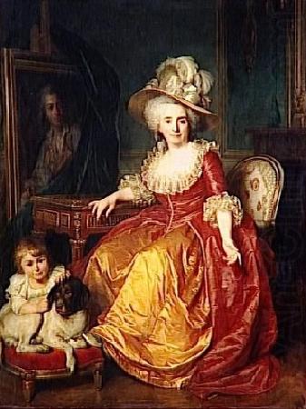 Antoine Vestier Portrait of Madame Vestier and her son china oil painting image